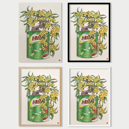 Golden Wattle Milo Tin
