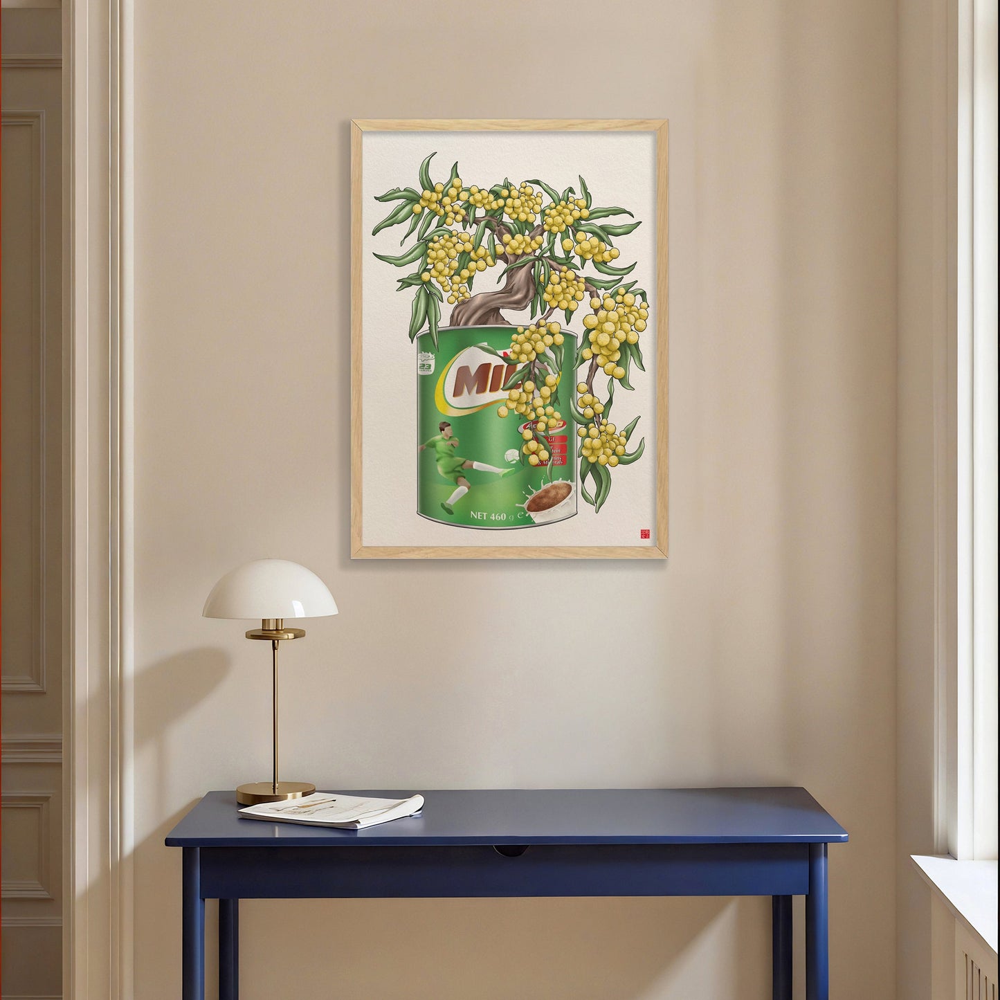 Golden Wattle Milo Tin