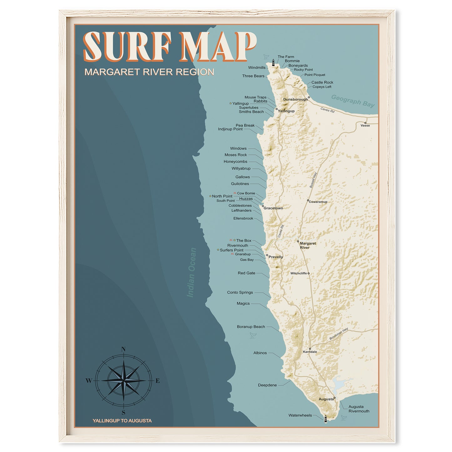 Maragret River Surf Map